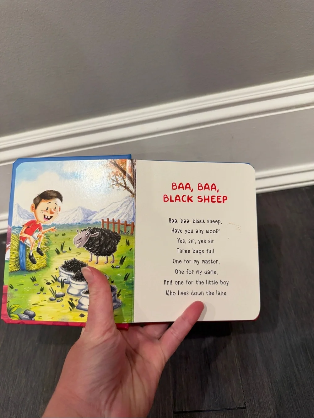 Nursery Rhymes Kids Baby Small Board Book - Blue Stories for Kids Learning